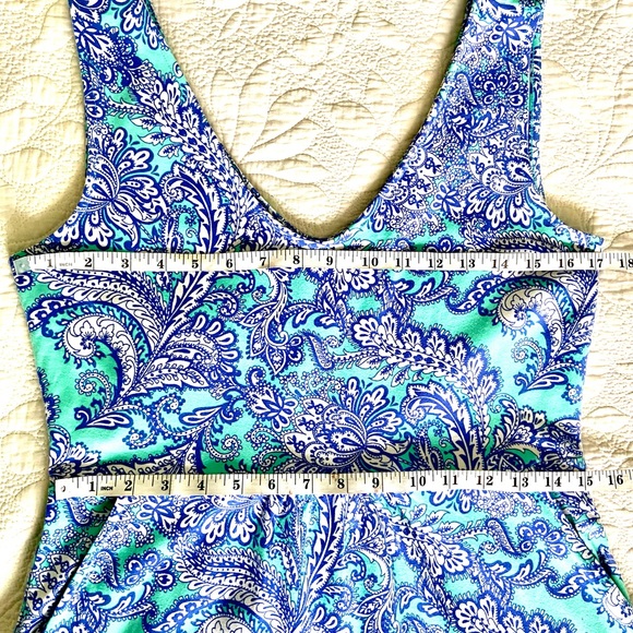 Cynthia Rowley sleeveless dress, blue/paisley, size medium - Picture 4 of 7
